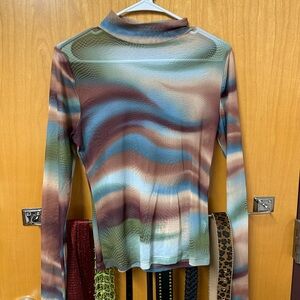 y2k marble mesh long sleeve